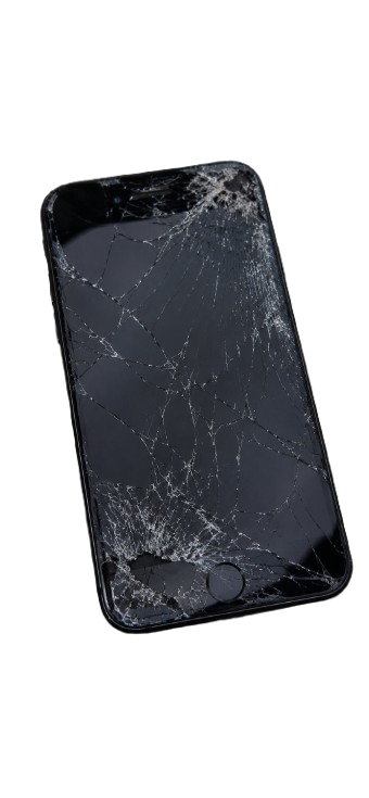 Écran de smartphone cassé